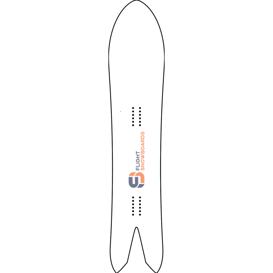 Pitched Swallowtail Custom Powder Snowboard - Flight Snowboards